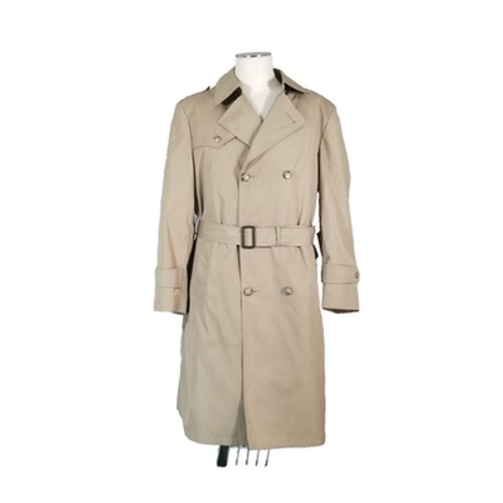 Botany 500 Trench Coat Mens Medium Beige Rain Coat Classic Lined Belted Long